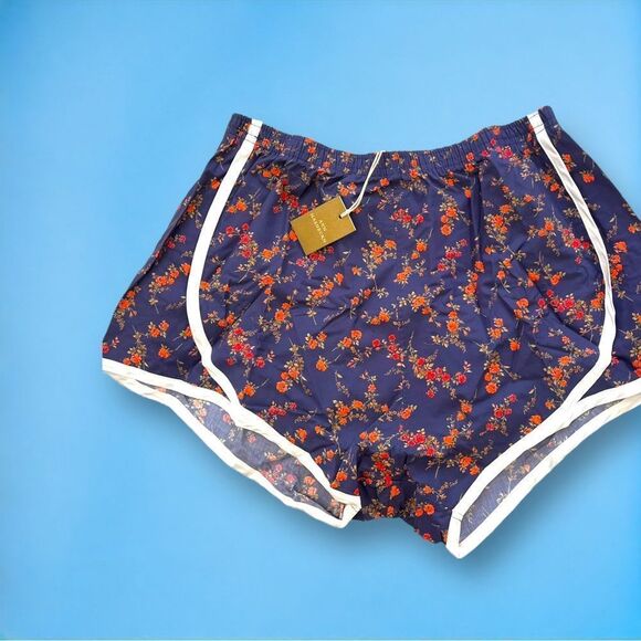 NWT | Ann Mashburn | Track Short in Blue/Red Elizabeth Liberty | Size Small - Picture 3 of 4